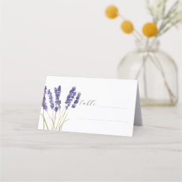 Lavender Watercolor Lila Blume Blumenzehen Platzkarte