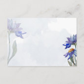 Lavender Watercolor Lila Daisies Wedding Details Begleitkarte (Rückseite)