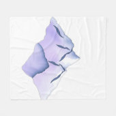 Lavender Watercolor Mountain Night Fleecedecke (Vorderseite (Horizontal))