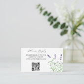 Lavender Watercolor Purple Blumen Blumenzehen Begleitkarte (Stehend Vorderseite)