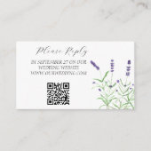 Lavender Watercolor Purple Blumen Blumenzehen Begleitkarte (Vorderseite)