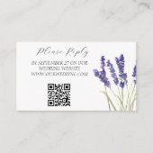 Lavender Watercolor Purple Blumen Blumenzehen Begleitkarte (Vorderseite)