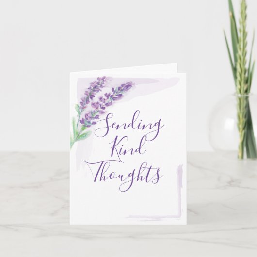 Lavender Watercolor Sinnliche Gedanken senden Karte (Vorderseite)