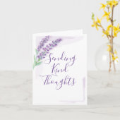 Lavender Watercolor Sinnliche Gedanken senden Karte (Gelbe Blume)