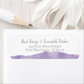 Lavender Watercolor Wedding Address Labels (Insitu)