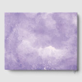Lavender Watercolor Wedding Guestbook Gästebuch (Rückseite)