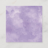 Lavender Watercolor Wedding Info Card Quadratische Visitenkarte (Rückseite)