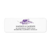 Lavender Watercolor Wedding Personalisierte Adress (Vorne)