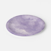 Lavender Watercolor Wedding Tellers Pappteller (Schrägansicht)