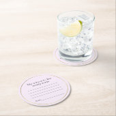Lavender Wedding Advice Paper Untersetzer (Vor Ort)