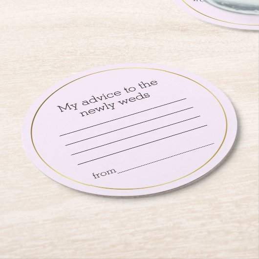 Lavender Wedding Advice Paper Untersetzer (Angewinkelt)
