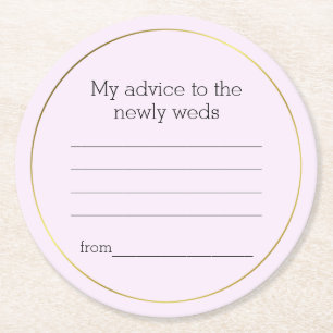 Lavender Wedding Advice Paper Untersetzer