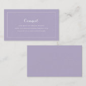 Lavender Wedding Begleitkarte (Vorne/Hinten)