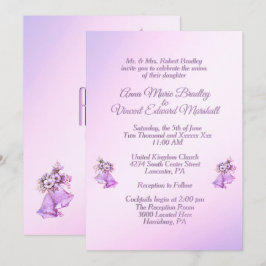 Lavender Wedding Bells Einladung