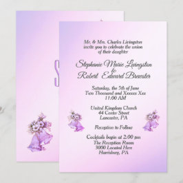 Lavender Wedding Bells Einladung