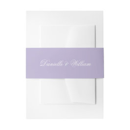 Lavender Wedding Calligrafy Einfaches Script Lila Einladungsbanderole