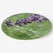 Lavender Wedding Custom Paper Tellers Pappteller (Schrägansicht)