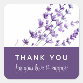Lavender Wedding Danke Stickers