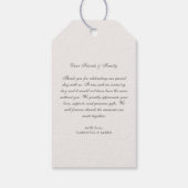 Lavender Wedding Dankeschön Card Geschenkanhänger (Rückseite)