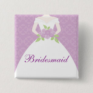 Lavender Wedding Dress Brautparty Button