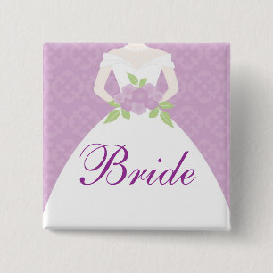 Lavender Wedding Dress Brautparty Button