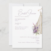 Lavender Wedding Dress Bridal Dusche Einladung (Vorderseite)