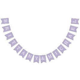 Lavender Wedding Einfache Lila Braut- und Bräutiga Wimpelkette