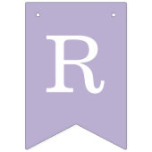 Lavender Wedding Einfache Lila Braut- und Bräutiga Wimpelkette (Zweite Fahne)