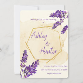 Lavender Wedding Einladung
