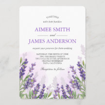 Lavender Wedding Einladung Rustikale Elegante Blum