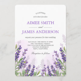 Lavender Wedding Einladung Rustikale Elegante Blum