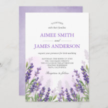 Lavender Wedding Einladung Rustikale Elegante Blum
