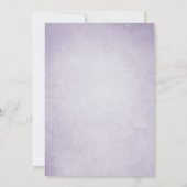 Lavender Wedding Einladung Rustikale Elegante Blum (Rückseite)