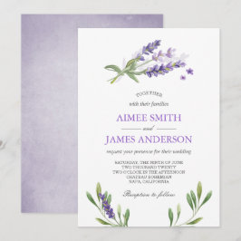 Lavender Wedding Einladung Rustikale Elegante Blum