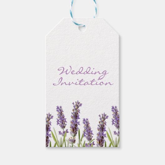 Lavender Wedding Einladung Tag Geschenkanhänger (Vorderseite)
