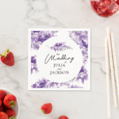 Lavender Wedding Elegant Personalisiert Serviette (Beispiel)