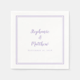 Lavender Wedding Elegant Simple Modern Reception  Serviette