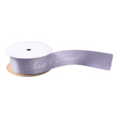 Lavender Wedding Elegant White Calligraphy Lila Satinband (Spule)