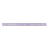 Lavender Wedding Elegant White Calligraphy Lila Satinband (Vorderseite)