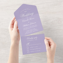 Lavender Wedding Elegante Kalligraphie UAWG Lila