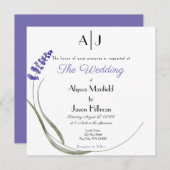 Lavender Wedding invitation Einladung (Vorne/Hinten)