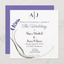 Lavender Wedding invitation