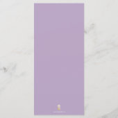 Lavender Wedding Menus Einfache Monogram Menükarte (Rückseite)