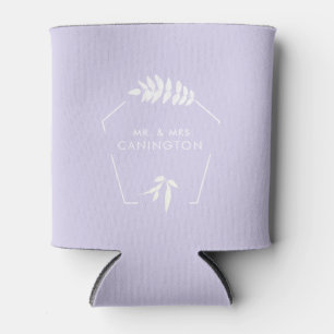 Lavender Wedding Mr. & Mrs. Can Cooler Dosenkühler