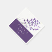Lavender Wedding Paper Napkin Serviette (Ecke)