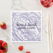 Lavender Wedding Paper Quilling Daisy Design Serviette (Beispiel)