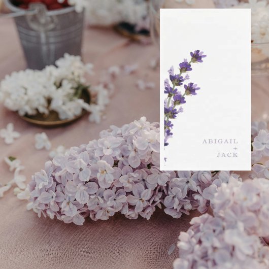 Lavender Wedding Personalisiert Serviette