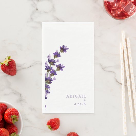 Lavender Wedding Personalisiert Serviette (Beispiel)