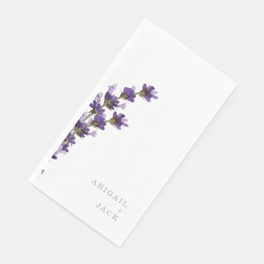Lavender Wedding Personalisiert Serviette (Ecke)