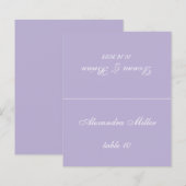 Lavender Wedding Platzkarte - Gast Name (Vorne/Hinten)